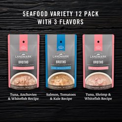 American Journey Landmark Broths Seafood Variety Pack Wet Cat Food Complement Pouches, 1.4-oz case of 12 slide 2 of 9