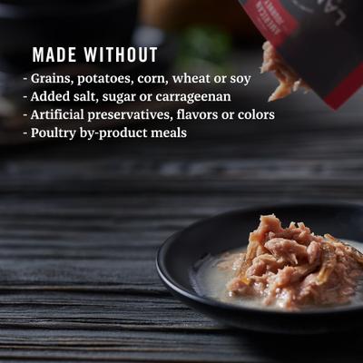 Show full view: American Journey Landmark Broths Tuna, Anchovies & Whitefish Recipe Wet Cat Food Complement Pouches, 1.4-oz case of 16 slide 7 of 11