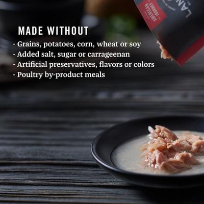 Show full view: American Journey Landmark Broths Tuna, Shrimp & Whitefish Recipe Wet Cat Food Complement Pouches, 1.4-oz case of 16 slide 7 of 11