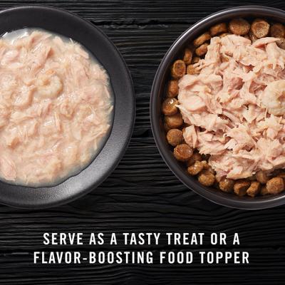 Show full view: American Journey Landmark Broths Tuna, Shrimp & Whitefish Recipe Wet Cat Food Complement Pouches, 1.4-oz case of 16 slide 8 of 11