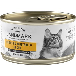 American Journey Landmark Chicken & Vegetables Recipe in Broth Grain-Free Canned Cat Food, 3-oz can, case of 12
