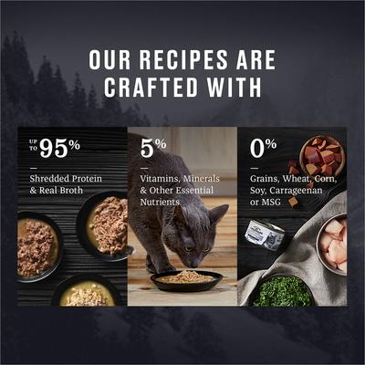 Show full view: American Journey Landmark Mackerel & Tuna Recipe in Broth Grain-Free Canned Cat Food, 3-oz can, case of 12 slide 5 of 12