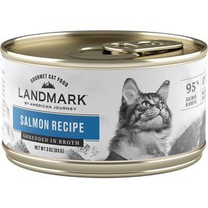 American Journey Landmark Salmon Recipe in Broth Grain-Free Canned Cat Food, 3-oz can, case of 12