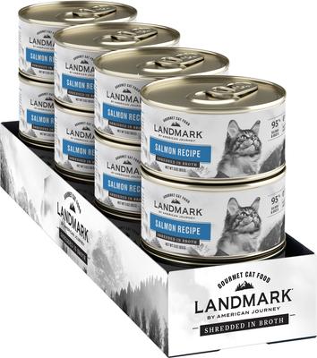 Show full view: American Journey Landmark Salmon Recipe in Broth Grain-Free Canned Cat Food, 3-oz can, case of 12 slide 10 of 12