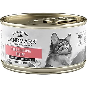 American Journey Landmark Tuna & Tilapia Recipe in Broth Grain-Free Canned Cat Food, 3-oz can, case of 12