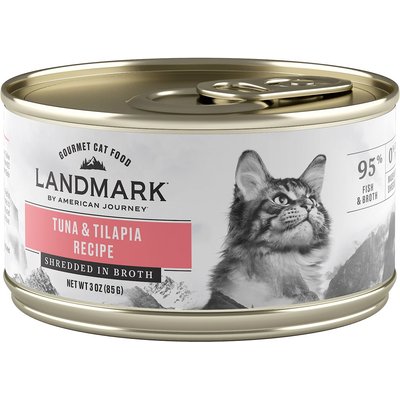 American Journey American Journey Landmark Tuna & Tilapia Recipe in Broth Grain-Free Canned Cat Food, 3-oz can, bundle of 24