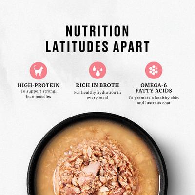 Show full view: American Journey Landmark Tuna & Tilapia Recipe in Broth Grain-Free Canned Cat Food, 3-oz can, case of 12 slide 4 of 12