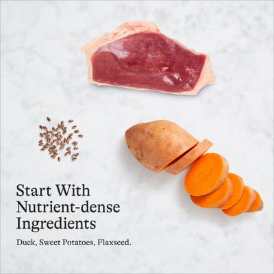 Show full view: American Journey Limited Ingredient Diet Premium Loaf Duck & Sweet Potato Recipe Grain-Free Canned Dog Food, 12.5-oz can, case of 12 slide 8 of 12