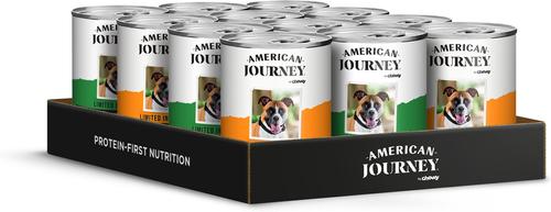 Show full view: American Journey Limited Ingredient Diet Premium Loaf Poultry Variety Pack Grain-Free Canned Dog Food, 12.5-oz can, case of 12 slide 3 of 11