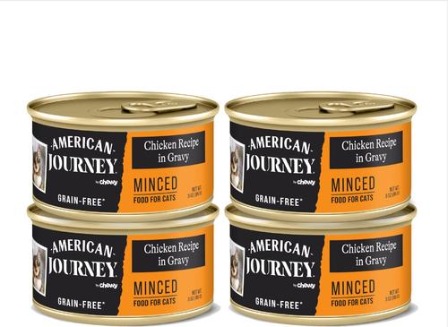 Show full view: American Journey Minced Chicken Recipe in Gravy Grain-Free Canned Cat Food, 3-oz can, case of 4 slide 3 of 11