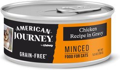 American Journey Minced Chicken Recipe in Gravy Grain-Free Canned Cat Food, 5.5-oz can, case of 24