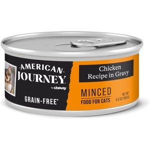American Journey Minced Chicken Recipe in Gravy Grain-Free Canned Cat Food, 5.5-oz can, case of 24