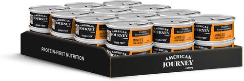 Show full view: American Journey Minced Chicken Recipe in Gravy Grain-Free Canned Cat Food, 5.5-oz can, case of 24 slide 3 of 11