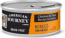 American Journey Minced Chicken & Tuna Recipe in Gravy Grain-Free Canned Cat Food, 5.5-oz can, case of 24