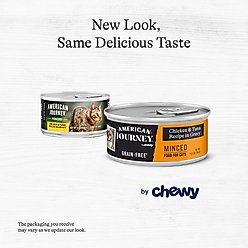 American Journey Minced Chicken & Tuna Recipe in Gravy Grain-Free Canned Cat Food, 5.5-oz can, case of 24 slide 2 of 9