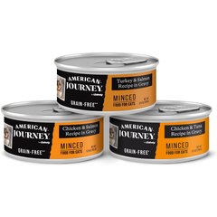 American Journey Minced Poultry & Seafood in Gravy Variety Pack Grain-Free Canned Cat Food, 5.5-oz can, case of 24
