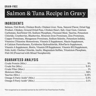 Show full view: American Journey Minced Salmon & Tuna Recipe in Gravy Grain-Free Canned Cat Food, 3-oz can, case of 24 slide 10 of 11