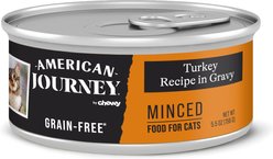 American Journey Minced Turkey Recipe in Gravy Grain-Free Canned Cat Food, 5.5-oz can, case of 24