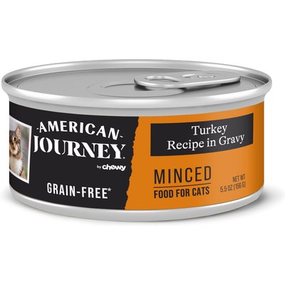 American Journey American Journey Minced Turkey Recipe in Gravy Grain-Free Canned Cat Food, 5.5-oz can, case of 24