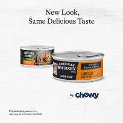 American Journey Minced Turkey Recipe in Gravy Grain-Free Canned Cat Food, 5.5-oz can, case of 24 slide 2 of 9