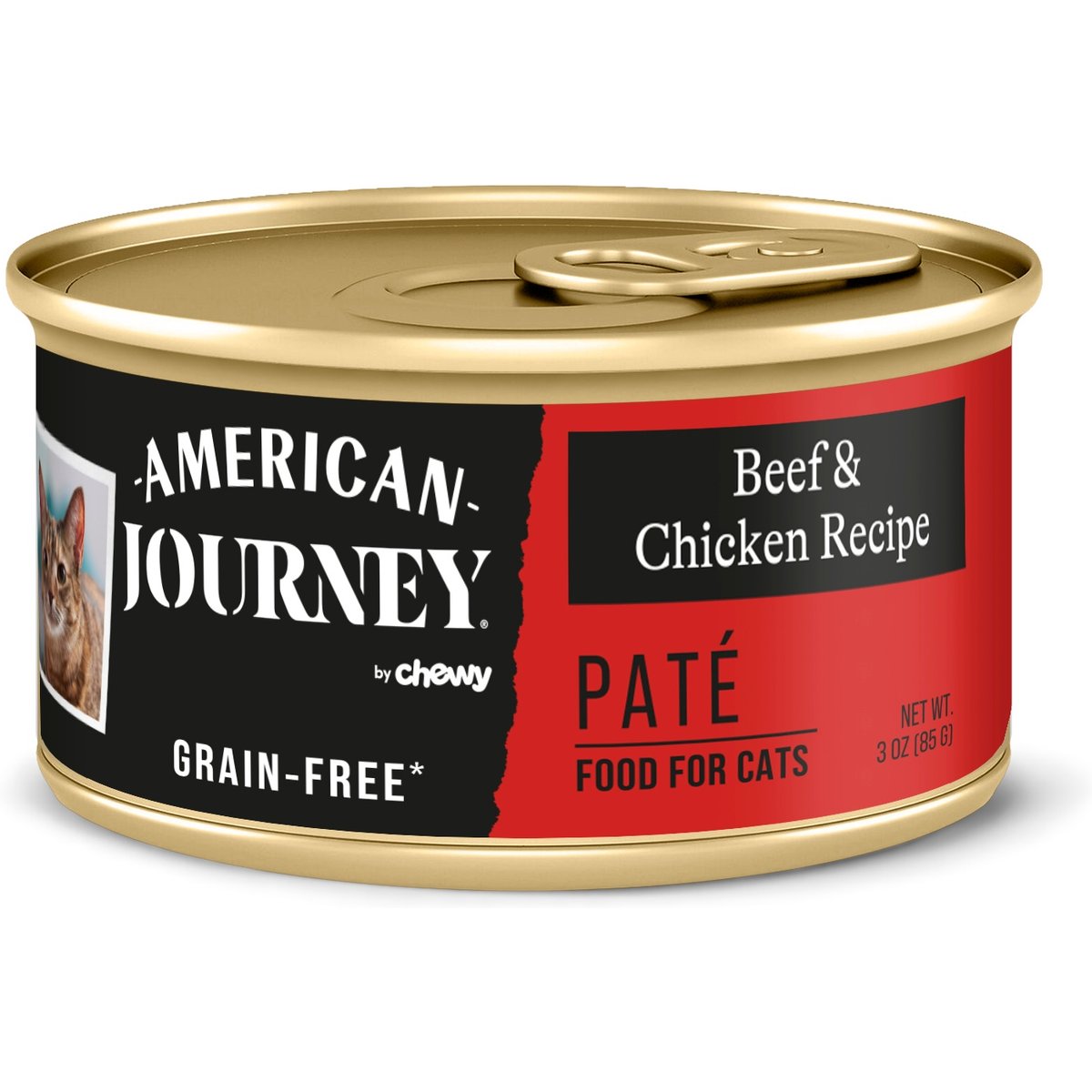 American Journey Pate Beef & Chicken Recipe Grain-Free Canned Cat Food, 3-oz can, case of 24