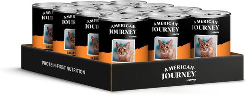 Show full view: American Journey Pate Chicken Recipe Grain-Free Canned Cat Food, 12.5-oz can, case of 12 slide 3 of 11