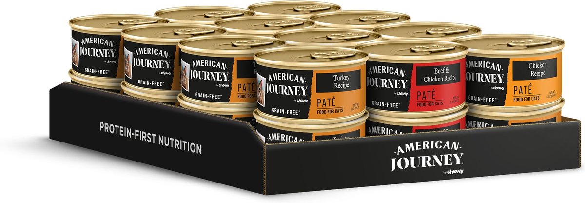 American Journey Pate Poultry & Beef Variety Pack Grain-Free Canned Cat Food