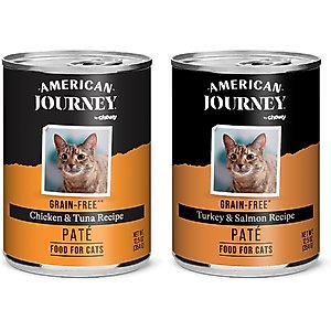 American Journey Pate Poultry & Seafood Variety Pack Grain-Free Canned Cat Food, 12.5-oz can, case of 12