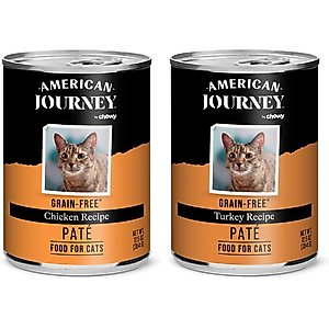 American Journey Pate Poultry Variety Pack Grain-Free Canned Cat Food, 12.5-oz can, case of 12