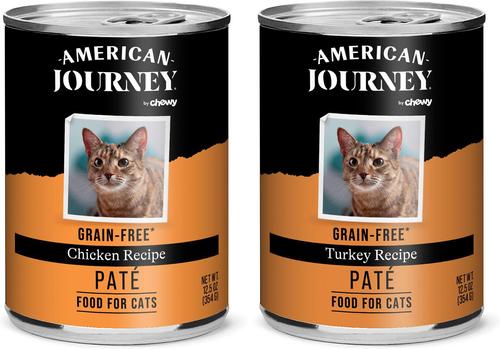 Show full view: American Journey Pate Poultry Variety Pack Grain-Free Canned Cat Food, 12.5-oz can, bundle of 24  slide 3 of 10