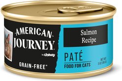 American Journey Pate Salmon Recipe Grain-Free Canned Cat Food, 3-oz can, case of 24