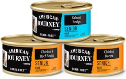 American Journey Pate Senior Wet Cat Food Variety Pack, 3-oz can, case of 24