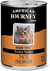 American Journey Pate Turkey Recipe Grain-Free Canned Cat Food, 12.5-oz can, case of 12