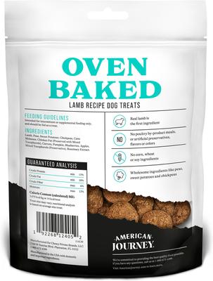 Show full view: American Journey Peanut Butter Recipe Grain-Free Oven Baked Crunchy Biscuit Dog Treats, 8-oz bag + American Journey Lamb Recipe Grain-Free Oven Baked Crunchy Biscuit Dog Treats, 8-oz slide 6 of 9