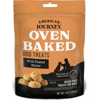 American Journey with Peanut Butter Grain-Free Oven Baked Crunchy Biscuit Dog Treats, 8-oz bag