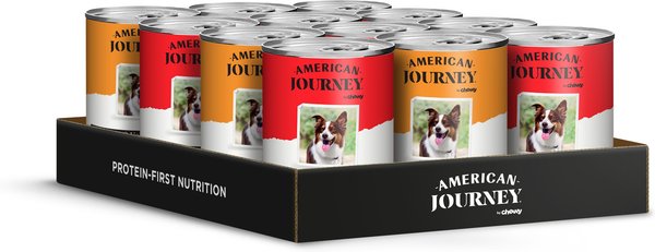 American Journey Premium Loaf Poultry & Beef Variety Pack Canned Dog Food, 