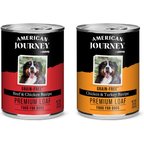 American Journey Premium Loaf Poultry & Beef Variety Pack Grain-Free Canned Dog Food, 12.5-oz can, case of 12