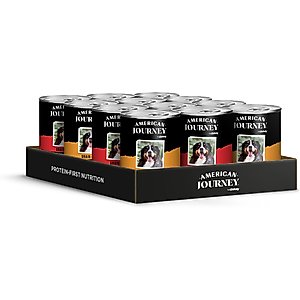 American Journey Premium Loaf Poultry & Beef Variety Pack Grain-Free Canned Dog Food, 12.5-oz can, case of 12