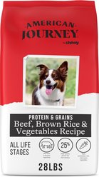 American Journey Protein & Grains Beef, Brown Rice & Vegetables Recipe Dry Dog Food, 28-lb bag