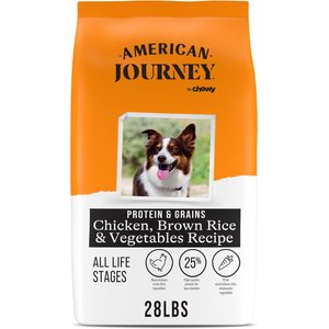American Journey Protein & Grains Chicken, Brown Rice & Vegetables Recipe Dry Dog Food, 28-lb bag