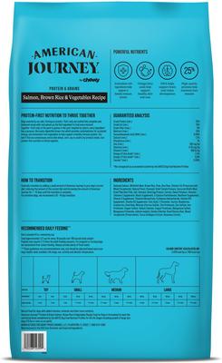 Show full view: American Journey Protein & Grains Salmon, Brown Rice & Vegetables Recipe Dry Dog Food, 14-lb bag slide 3 of 12