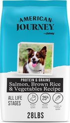 American Journey Protein & Grains Salmon, Brown Rice & Vegetables Recipe Dry Dog Food, 28-lb bag