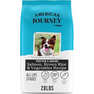American Journey Protein & Grains Salmon, Brown Rice & Vegetables Recipe Dry Dog Food, 28-lb bag