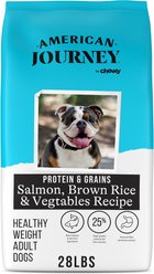 American Journey Protein & Grains Healthy Weight Salmon, Brown Rice & Vegetables Recipe Dry Dog Food, 28-lb bag