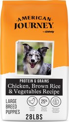 American Journey Protein & Grains Large Breed Puppy Chicken, Brown Rice & Vegetables Recipe Dry Dog Food, 28-lb bag