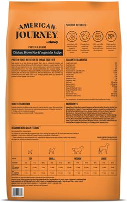 Show full view: American Journey Protein & Grains Large Breed Puppy Chicken, Brown Rice & Vegetables Recipe Dry Dog Food, 28-lb bag slide 3 of 12