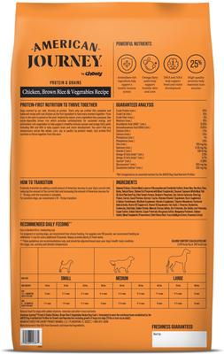 Show full view: American Journey Protein & Grains Large Breed Puppy Chicken, Brown Rice & Vegetables Recipe Dry Food + Beef Recipe Grain-Free Soft & Chewy Training Bits Dog Treats slide 7 of 9