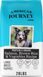 American Journey Protein & Grains Large Breed Puppy Salmon, Brown Rice & Vegetables Recipe Dry Dog Food, 28-lb bag