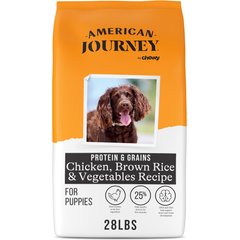 American Journey Protein & Grains Puppy Chicken, Brown Rice & Vegetables Recipe Dog Food, 28-lb bag