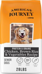 American Journey Protein & Grains Senior Chicken, Brown Rice & Vegetables Recipe Dry Dog Food, 28-lb bag
